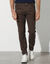 Pantalon droit 5 poches &eacute;lastiqu&eacute; c&ocirc;t&eacute;s - L28 (chocolat)