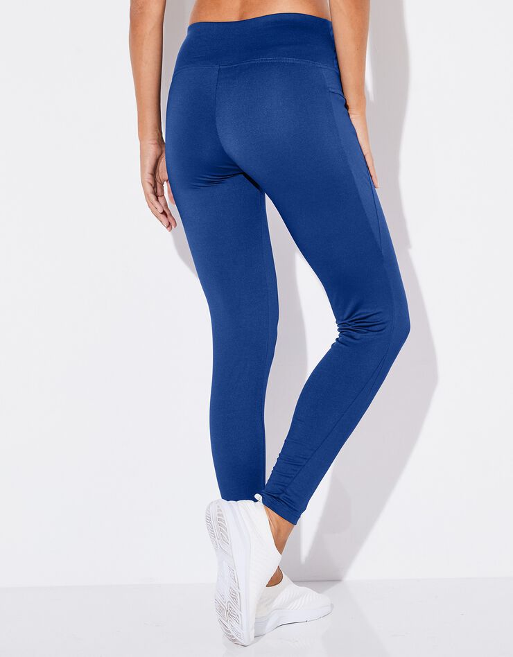 Legging taille haute avec empiècements résille (bleu) Legging taille haute avec empiècements résille (bleu)