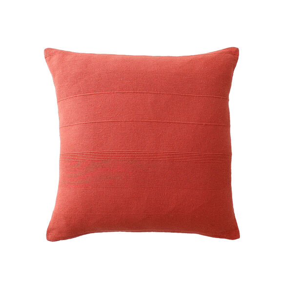 Housse coussin unie coton tissage artisanal - lot de 2 (terracotta)