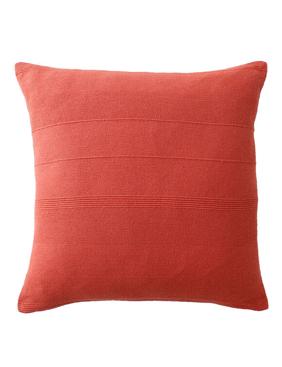 Housse coussin unie coton tissage artisanal - lot de 2 (terracotta)