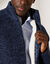 Blouson c&ocirc;te anglaise int&eacute;rieur fourr&eacute; (bleu moulin&eacute;)