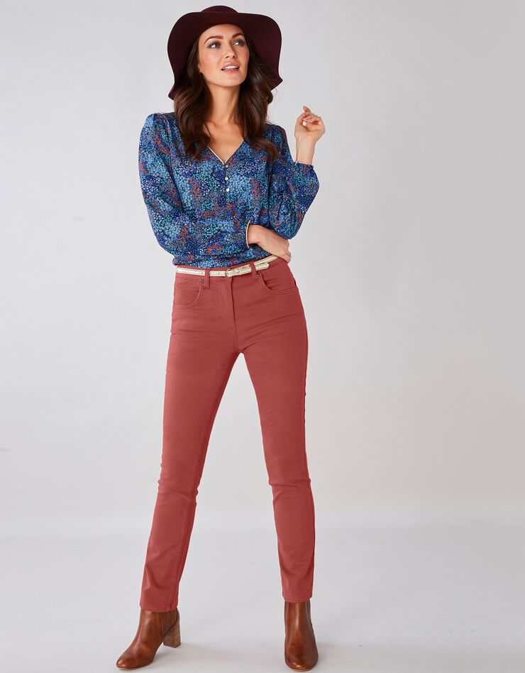 Pantalon sculptant coupe 5 poches (tomette)