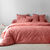 Linge de lit imprimé Marie coton (bois de rose)