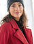 Manteau caban boutonné uni (rouge carmin)