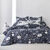 Linge de lit P&eacute;n&eacute;lope imprim&eacute; - coton 57 fils/cm&sup2; (bleu encre)