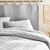 Couvre-lit uni style boutis Cassandre  (gris perle)