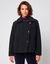 Manteau court maille bouclette col tailleur (noir)