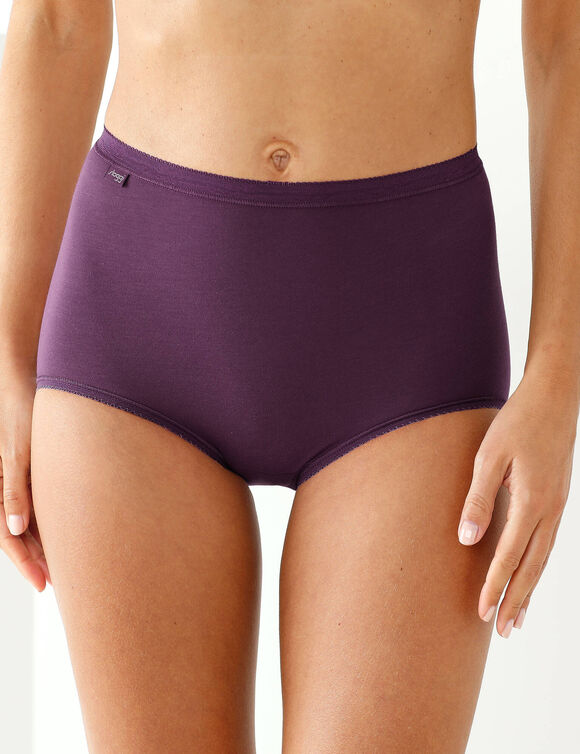 Culotte maxi Basic - lot de 3 (prune)