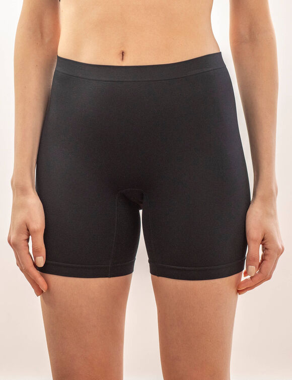Short en maille stretch sans coutures (noir)