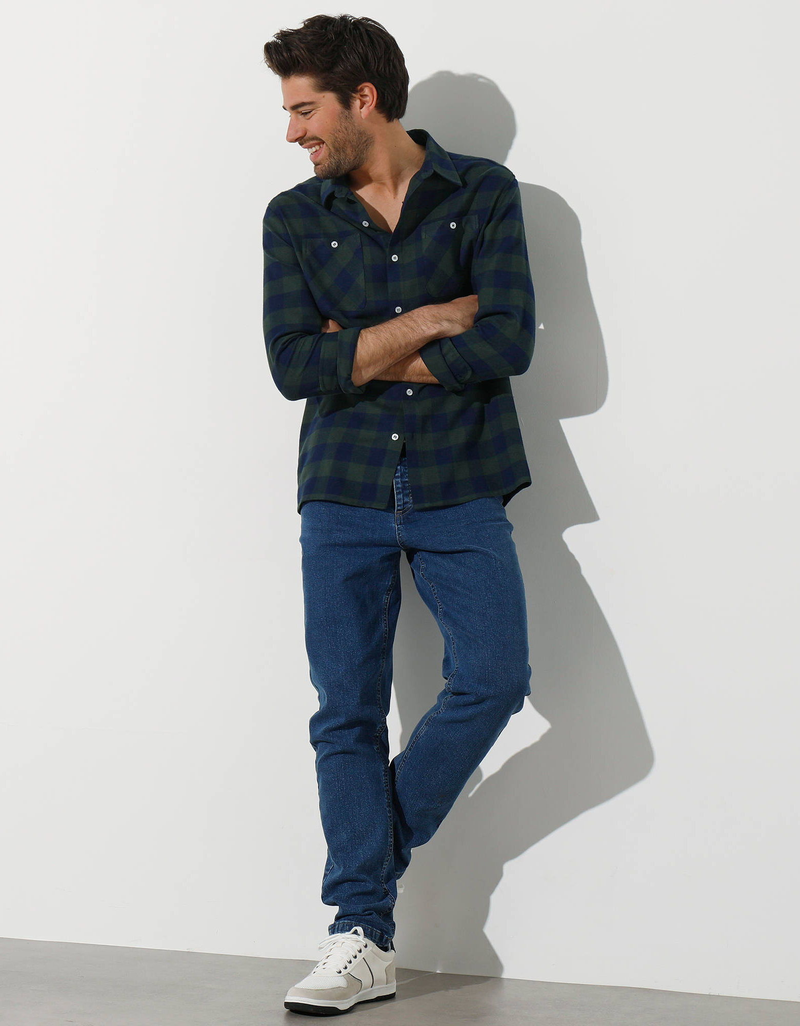 Chemises à carreaux en flanelle - Noir - Kiabi - 18.00