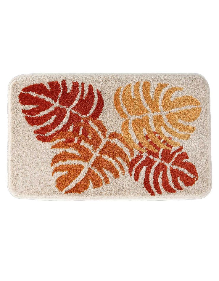 Tapis de bain motif jungle (abricot)