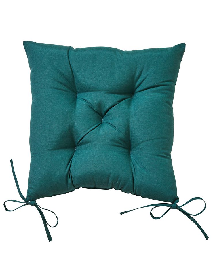 Galette de chaise carrée imprimé feuillage - lot de 2 (vert)