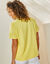 T-shirt "loose" en coton, uni (jaune pâle)