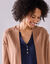 Gilet porter ouvert, manches longues (caramel)