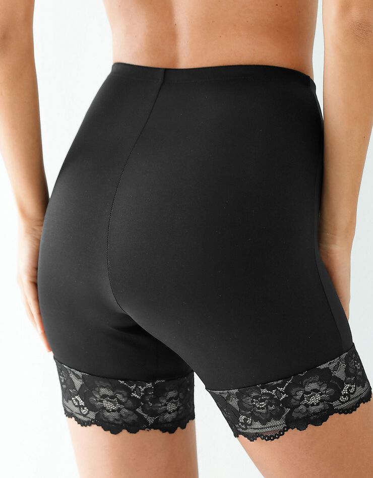 Panty microfibre et dentelle - sculptant (noir) Panty microfibre et dentelle - sculptant (noir)