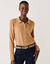 Pull col polo boutonn&eacute;, toucher doux (noisette)