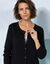 Cardigan boutonn&eacute;, coton m&eacute;lang&eacute; (marine)