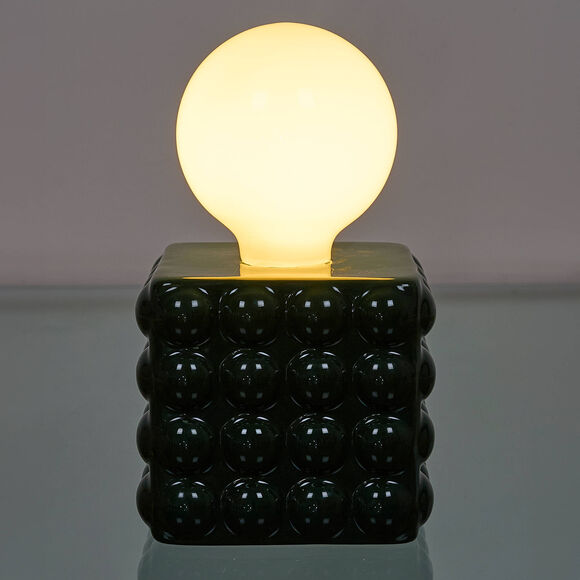 Lampe LED à poser, en céramique (vert foncé)