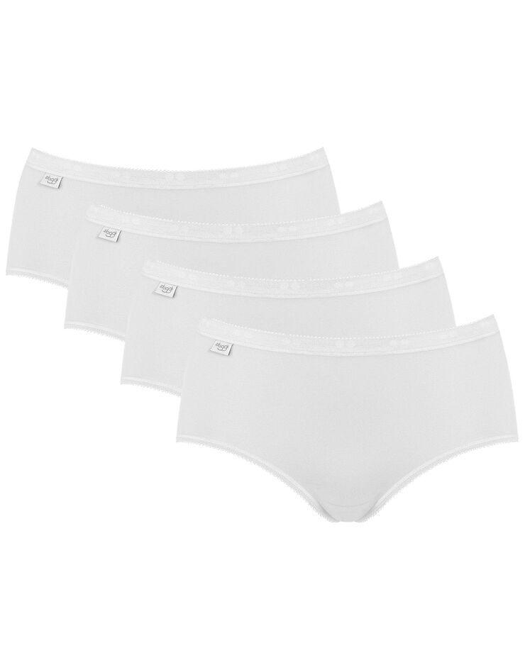 Culotte midi Basic+, lot de 3 achetées + GRATUITE (1) (blanc) Culotte midi Basic+, lot de 3 achetées + GRATUITE (1) (blanc)