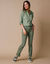 Pantalon sculptant, 5 poches (vert mousse)
