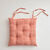 Galette de chaise carr&eacute;e &agrave; carreaux - lot de 2 (terracotta)