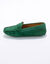 Mocassins en cuir velours (vert)
