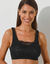Soutien-gorge forme brassière coton stretch avec bretelles réglables  - sans armatures (noir)