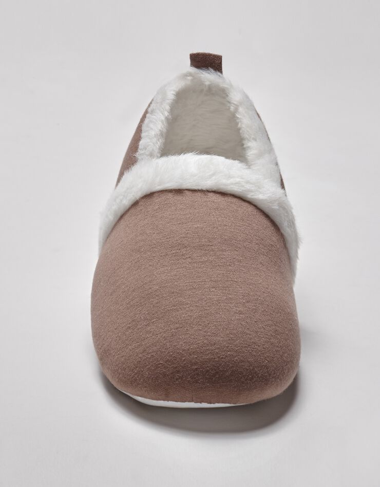 Chaussons doublés fausse fourrure (taupe)