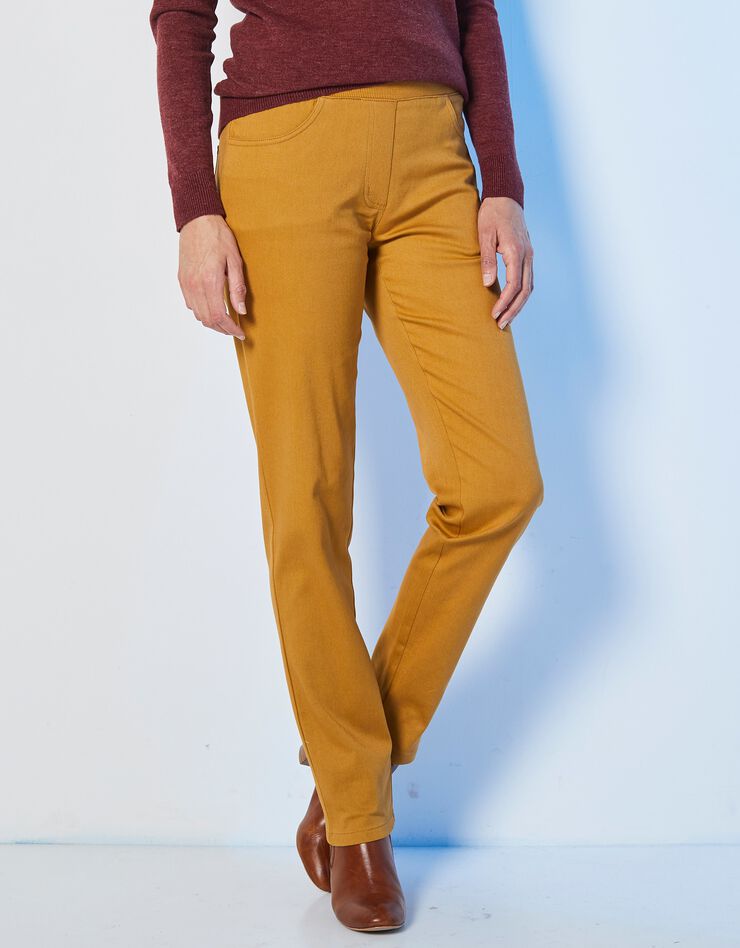 Pantalon coupe "boyfriend" ultra confort (curry) Pantalon coupe "boyfriend" ultra confort (curry)