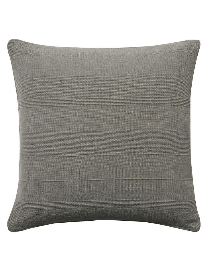 Housse coussin unie coton tissage artisanal - lot de 2 (gris perle) Housse coussin unie coton tissage artisanal - lot de 2 (gris perle)