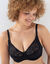 Soutien-gorge minimiseur microfibre et tulle brodé avec armatures - lot de 2 (blanc + noir)