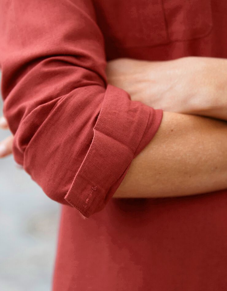 Chemise longue unie (paprika) Chemise longue unie (paprika)