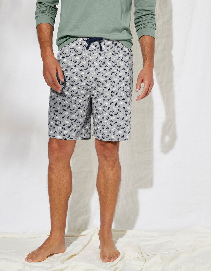 Short pyjama imprimé (gris / marine) Short pyjama imprimé (gris / marine)