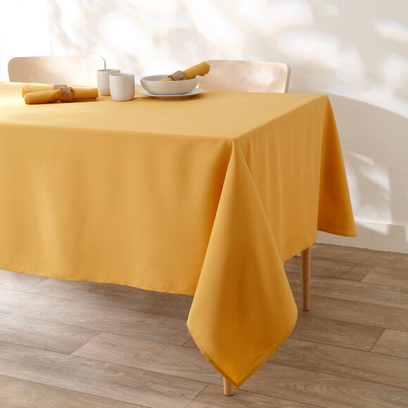 Nappe unie entretien facile (moutarde)