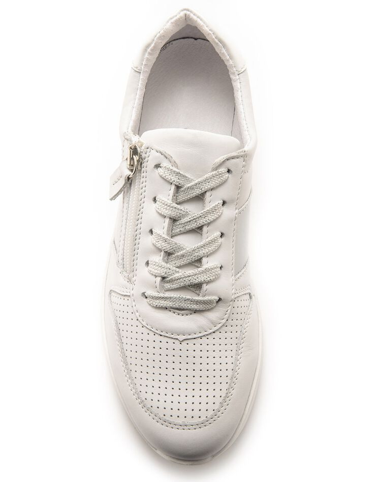 Basket compensées lacées et zippées - blanc (blanc) Basket compensées lacées et zippées - blanc (blanc)