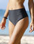 Slip de bain taille haute ceinture modulable Solaro (noir)