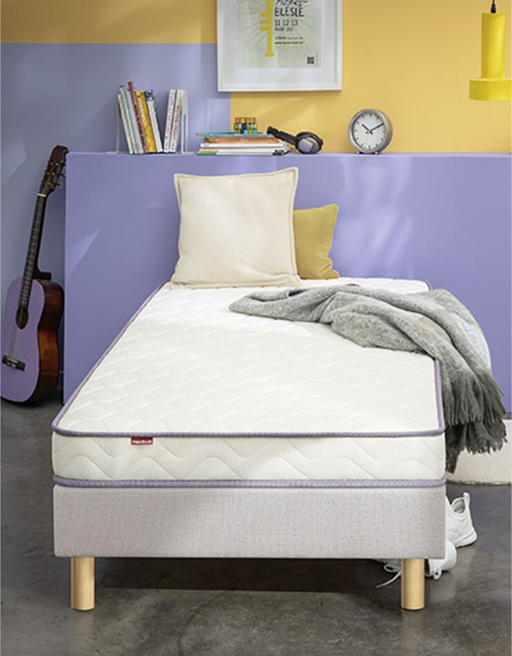 Matelas mousse Mérinos 14 cm confort ferme (blanc)