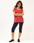 T-shirt chin&eacute; manches courtes en coton biologique(**) (rouge chin&eacute;)