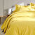 Linge de lit uni coton (citron)
