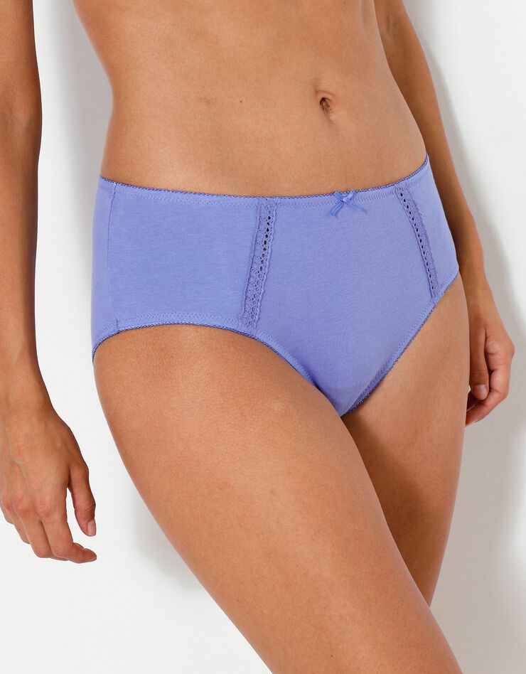 Culotte maxi en coton ajouré - Lot de 2 (bleu + lavande)