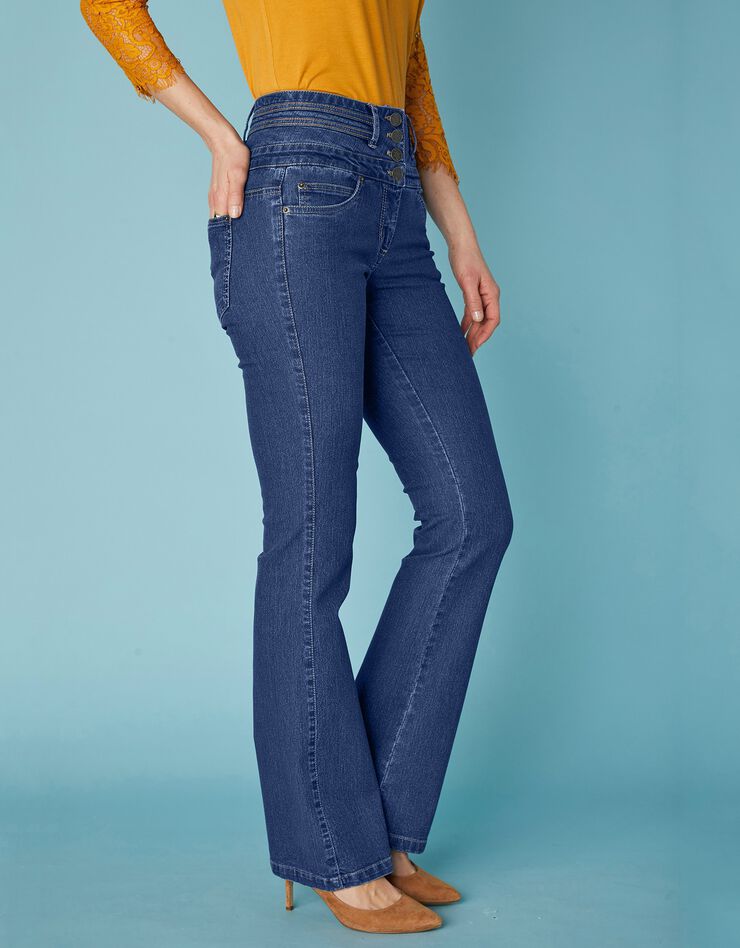 Jean coupe bootcut taille haute stretch - entrej. 78 cm (brut) Jean coupe bootcut taille haute stretch - entrej. 78 cm (brut)