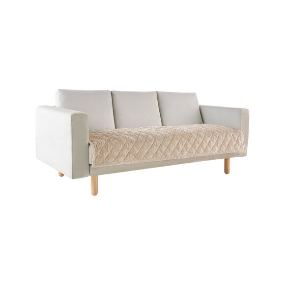 Prot&egrave;ge-assise canap&eacute; chenille matelass&eacute;e antiglisse (gr&egrave;ge)
