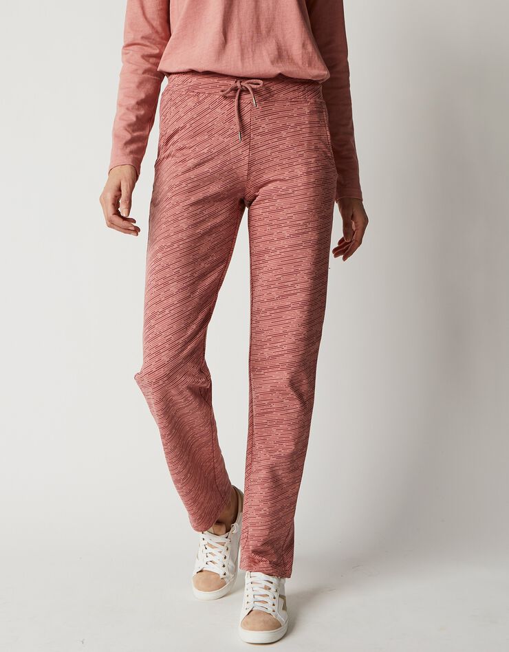Pantalon molleton imprimé chiné (rose chiné) Pantalon molleton imprimé chiné (rose chiné)