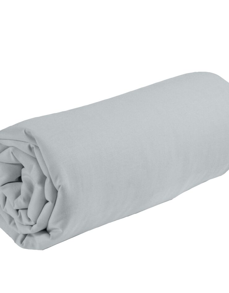 Drap-housse uni jersey bonnet 40 cm (gris perle)