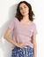 T- shirt pyjama manches courtes motif floral imprimé (mauve grisé) T- shirt pyjama manches courtes motif floral imprimé (mauve grisé)