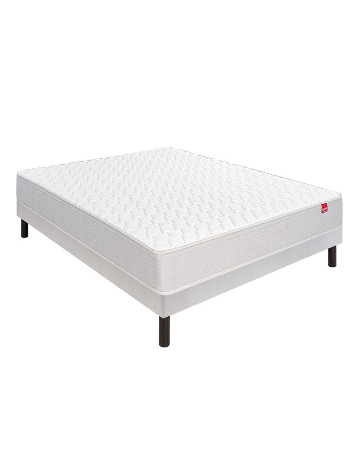 Sommier tapissier lattes massives Epéda  - Qualité hôtellerie (gris perle)
