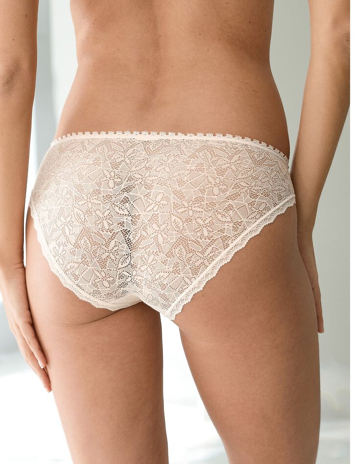 Culotte dentelle forme midi - lot de 2 (coquillage) Culotte dentelle forme midi - lot de 2 (coquillage)