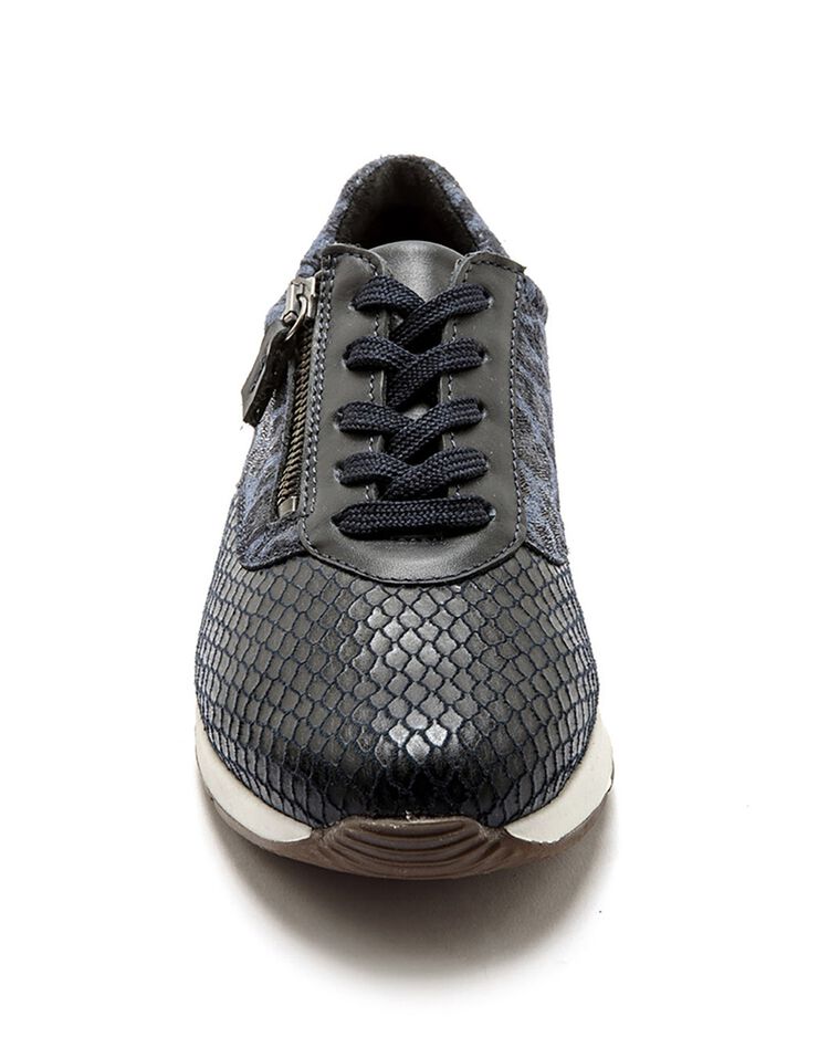 Derbies en cuir spécial Hallux valgus - imprimé (bleu) Derbies en cuir spécial Hallux valgus - imprimé (bleu)