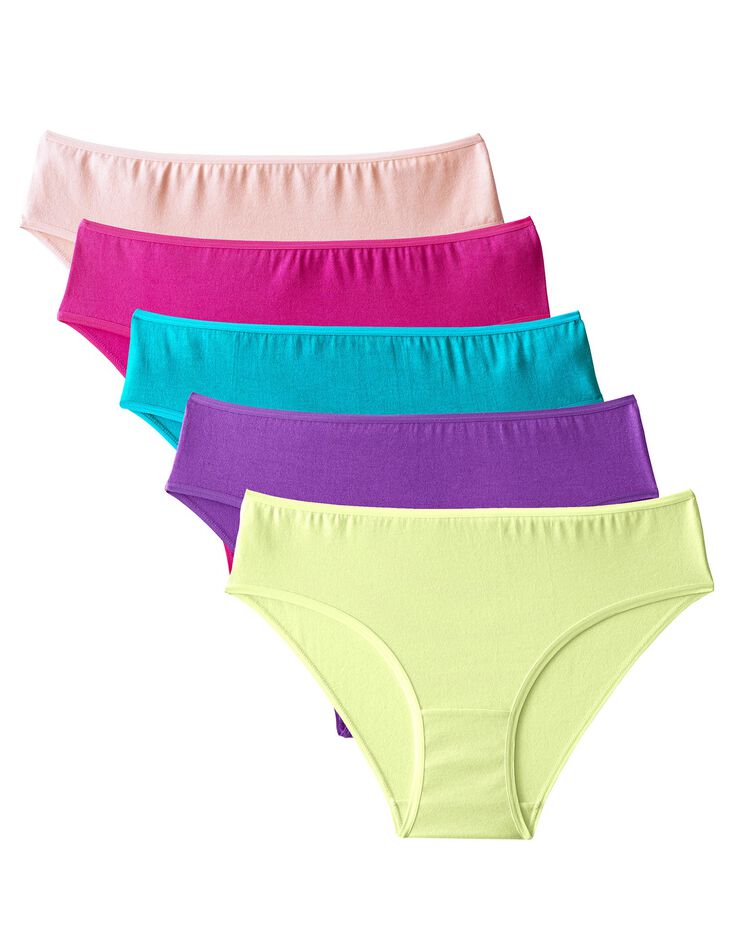 Culotte forme midi en coton extensible uni - lot de 10  (vifs)