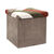 Coffre-pouf côtelé pliable patchwork (multicolore)